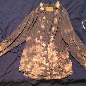 Bleached long sleeve flannel 2XL
